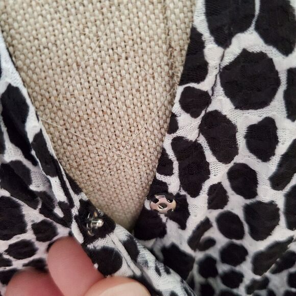 Michael Kors Long Sleeve V-neck Fit Flare Dress size Large - NEW - Picture 7 of 16